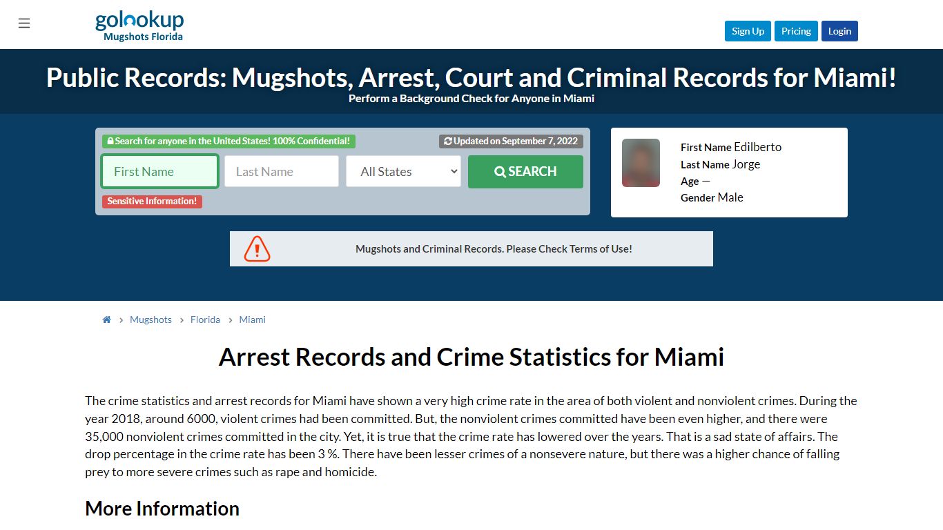 Mugshots Miami, Arrest Records Miami - golookup.com